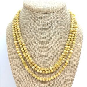 JAY KING Necklace Golden Yellow Stone Multi Strand Sterling Silver DTR